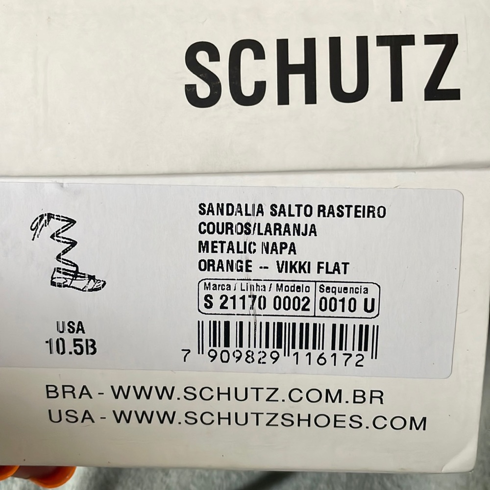 Schutz Vikki flat. Metallic orange - Picture 2 of 4